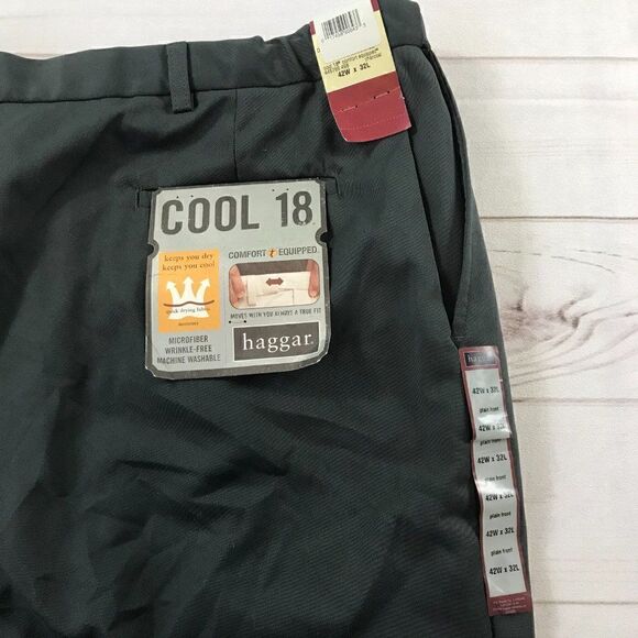 NWT Haggar Men Cool 18 Pro Pants Black - Picture 12 of 14